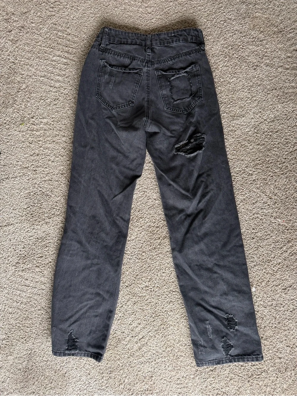 Rue21 Black Distressed Flare Jeans